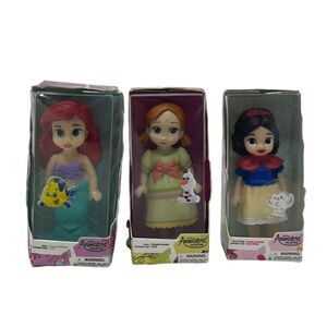 Zuru Mini Brands Disney Lot 3 Animators Collection Dolls Anna Ariel Snow White‎